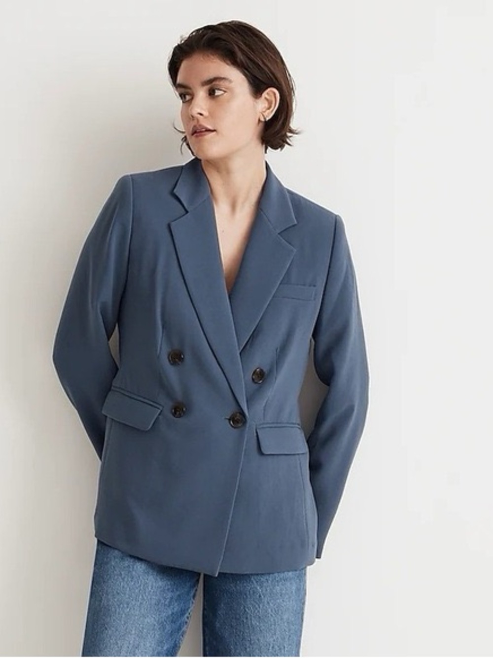 NWOT Madewell Double-Breasted Blue Blazer
